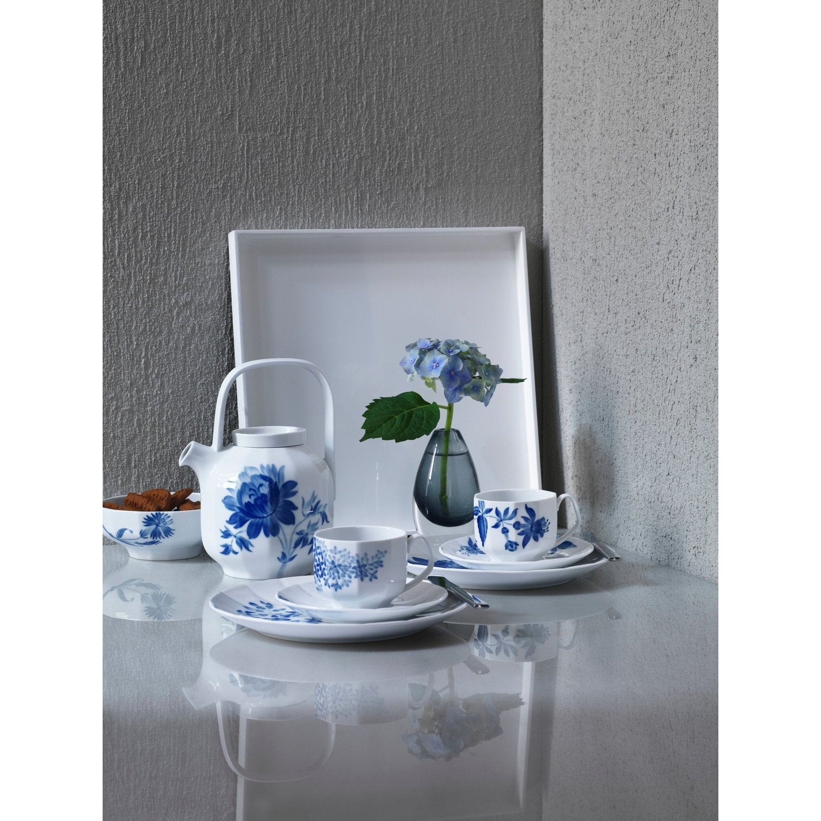 Royal Copenhagen Blomst Mug með Saucer Fuchsia, 22Cl