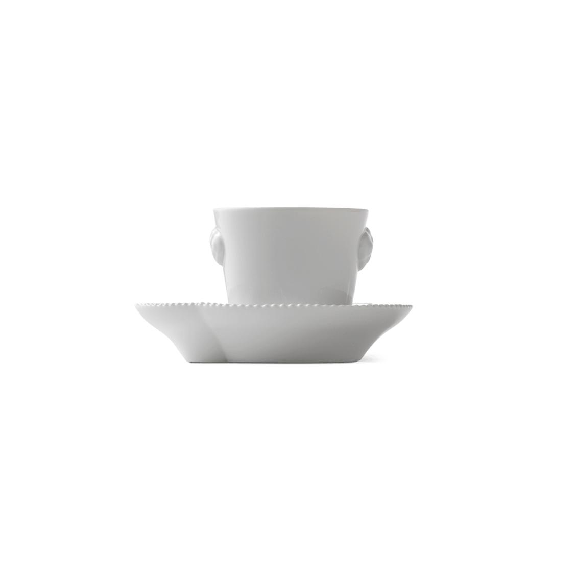 Royal Copenhagen Elements White Espresso Cup W. Saucer, 10cl