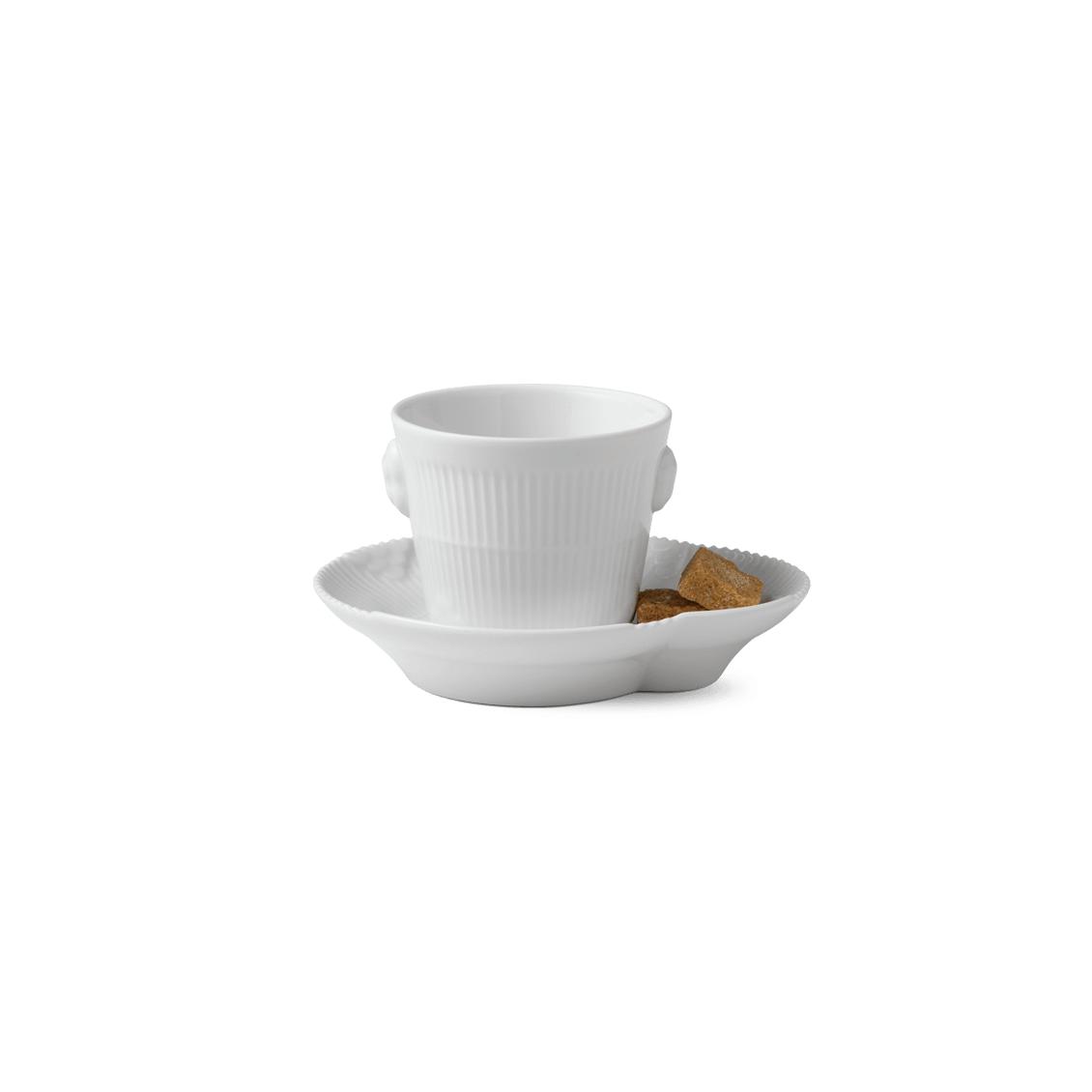 皇家哥本哈根元素白色浓缩咖啡杯W.碟，10CL