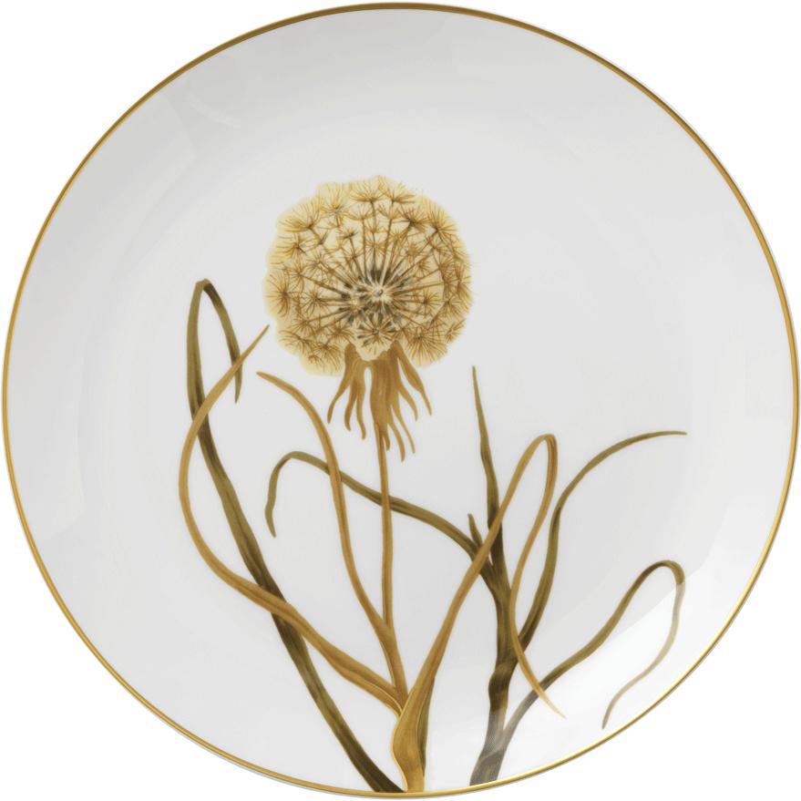 Royal Copenhague Flora Plate Dandelion, 27 cm