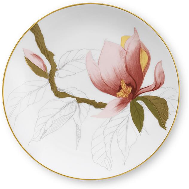 Royal Copenhague Flora Plate Magnolia, 19 cm