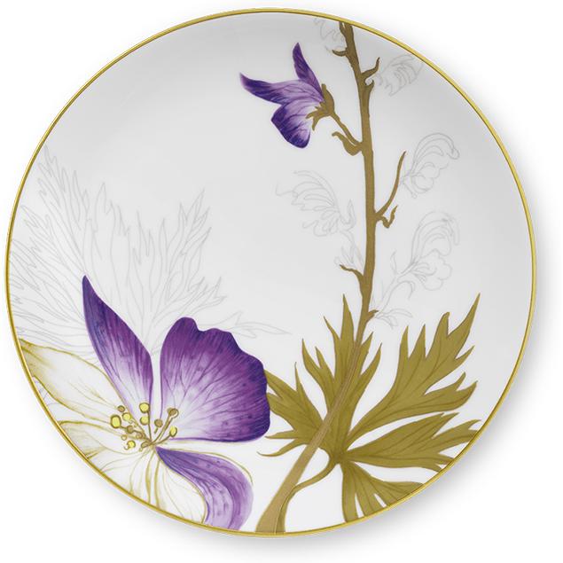 Royal Copenhagen Flora Plate Pansy, 19 cm