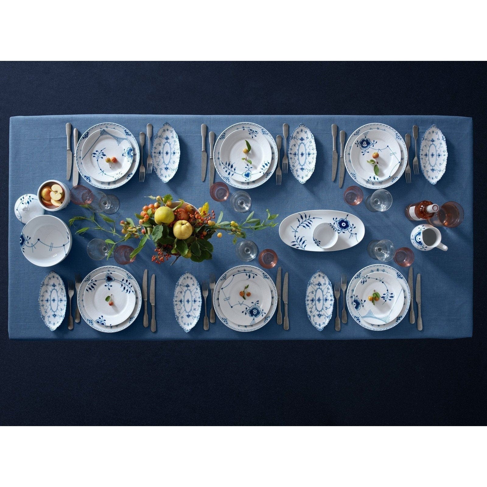 Royal Copenhagen Blue Fluted Mega Oval Serving Plate, 37cm