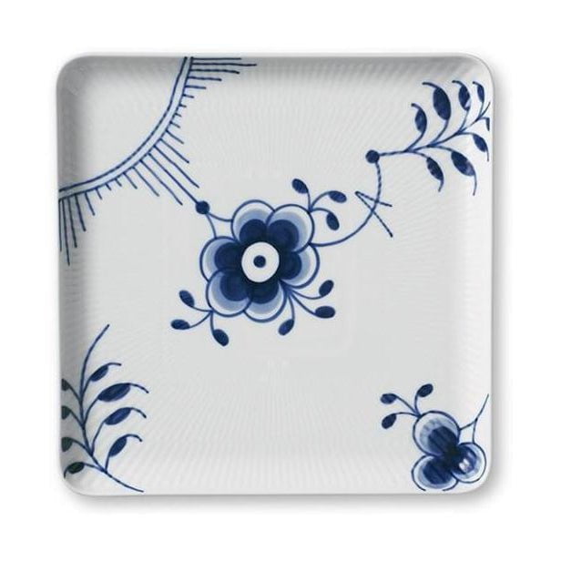Royal Copenhague Blue Mega Square Plate, 20 cm