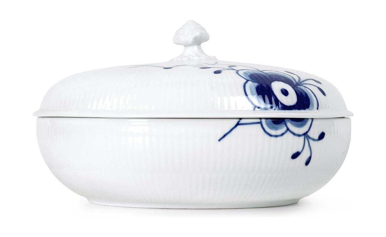 Royal Copenhagen Blue Fluted Mega Serving Bowl With Lid, 130 Cl