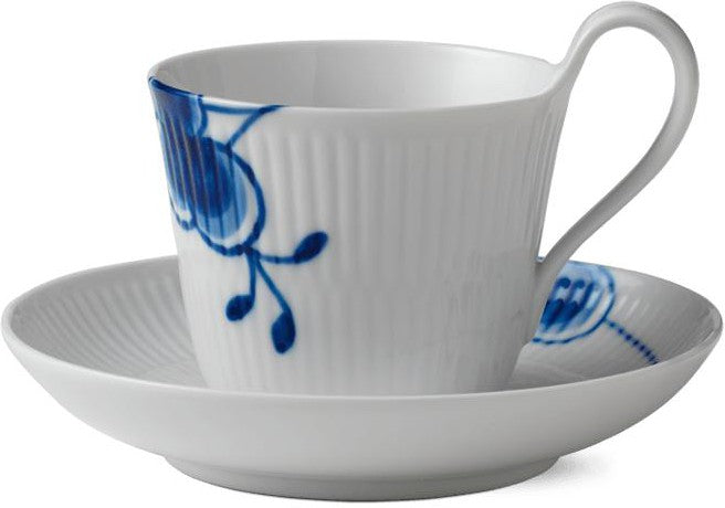 Royal Copenhagen Blue Fluted Mega Cup With Saucer, 25 Cl