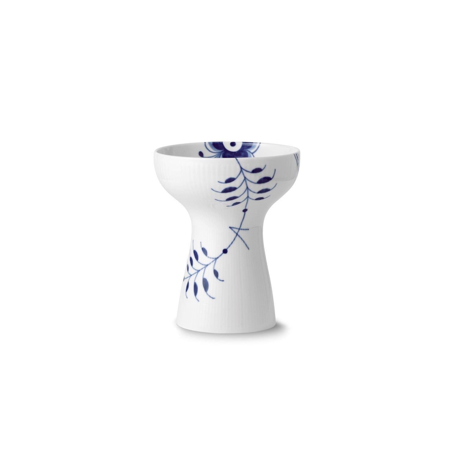 Royal Copenhagen Blå riflet Mega Vase, 19 cm