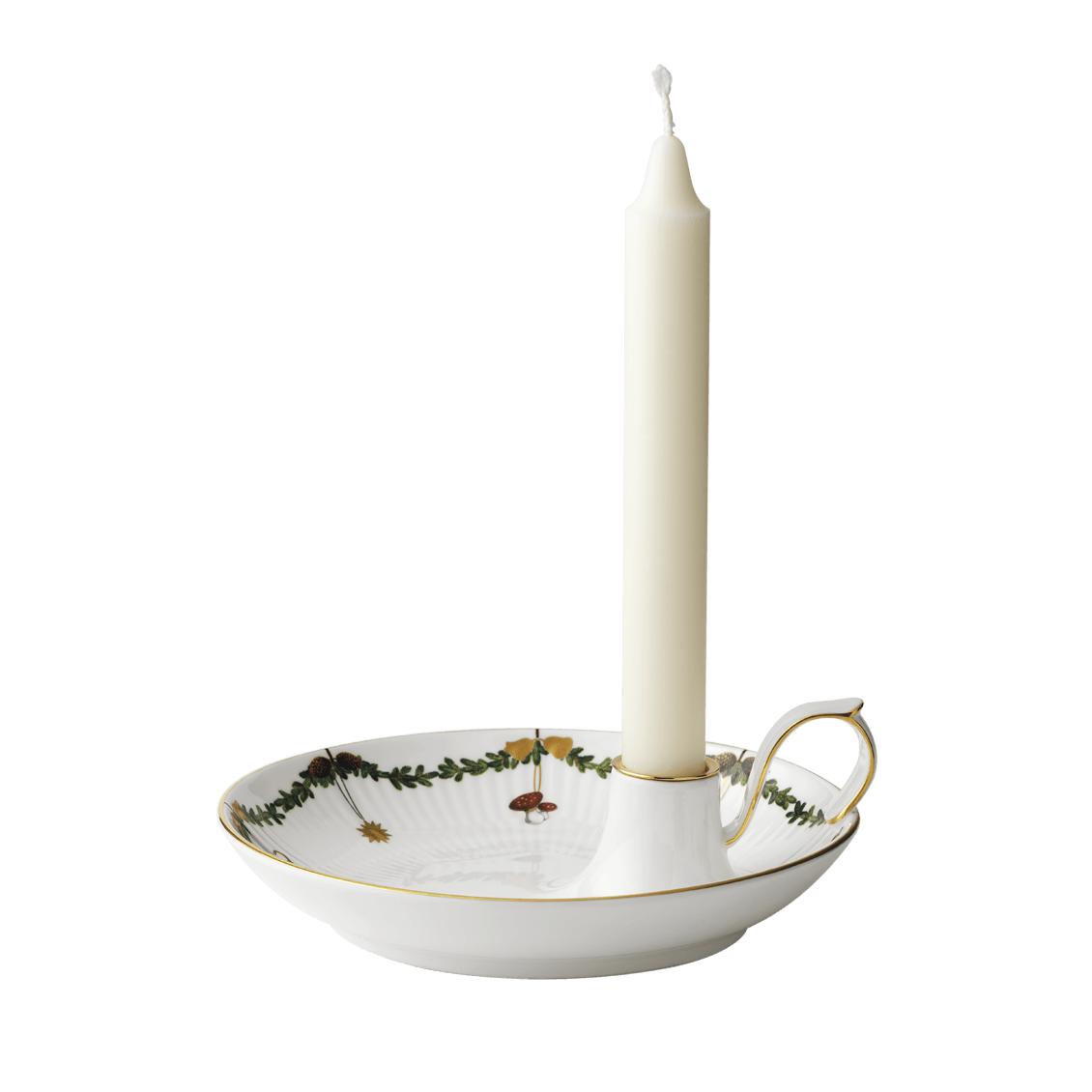 Royal Copenhagen Stern geriffelter Weihnachts-Kerzenhalter, 17,5cm