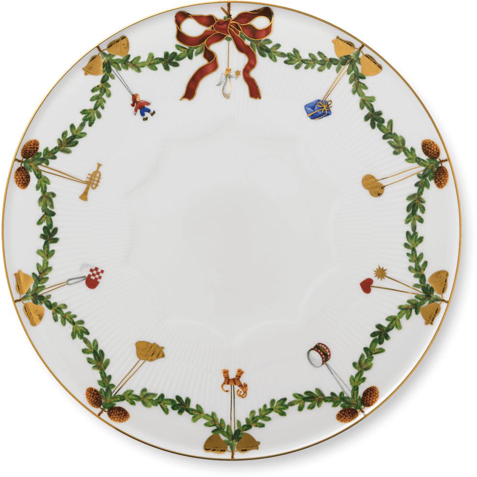 Royal Copenhagen Star Abbassato il piatto di Natale, 32 cm