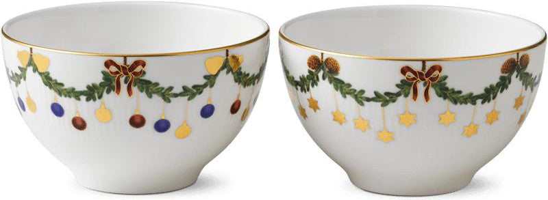 Royal Copenhagen Star Fluted Christmas Bowls 30cl, 2pcs.