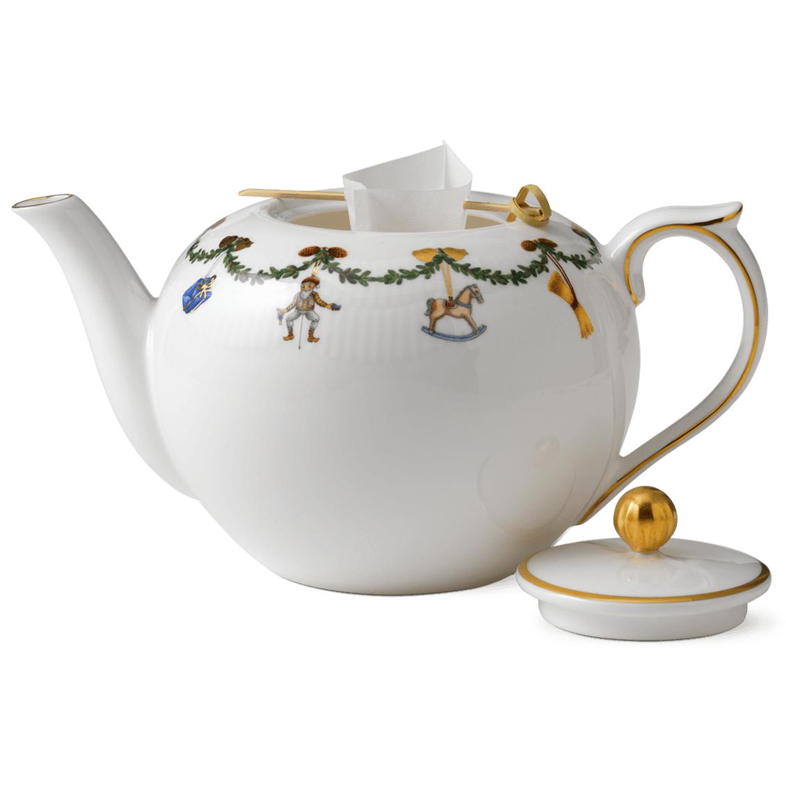 Royal Copenhagen Star Fluted Christmas Teapot