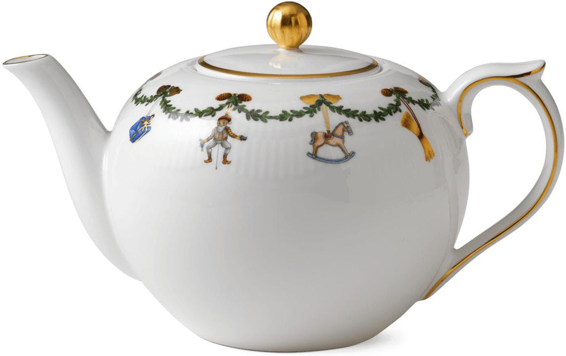 皇家哥本哈根星星槽圣诞茶壶