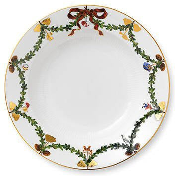 Royal Copenhagen Star Abbassata Christmas Deep Plate, 24 cm