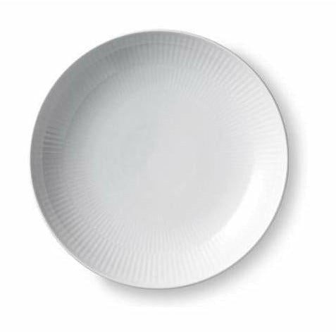 Royal Copenhagen White Flutsed Modern Plate, 20cm