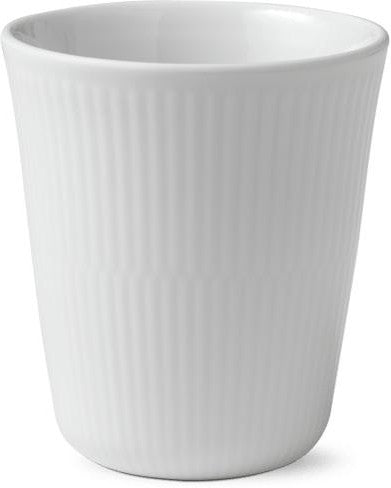 皇家哥本哈根白色凹槽热杯，29 cl