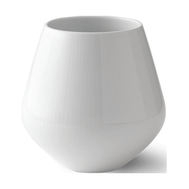 Royal Copenhagen Vase blanc cannelé, 15 cm