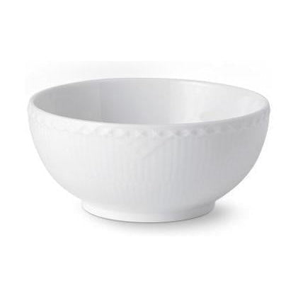 Royal Copenhague White White Half Lace Bowl, 73Cl