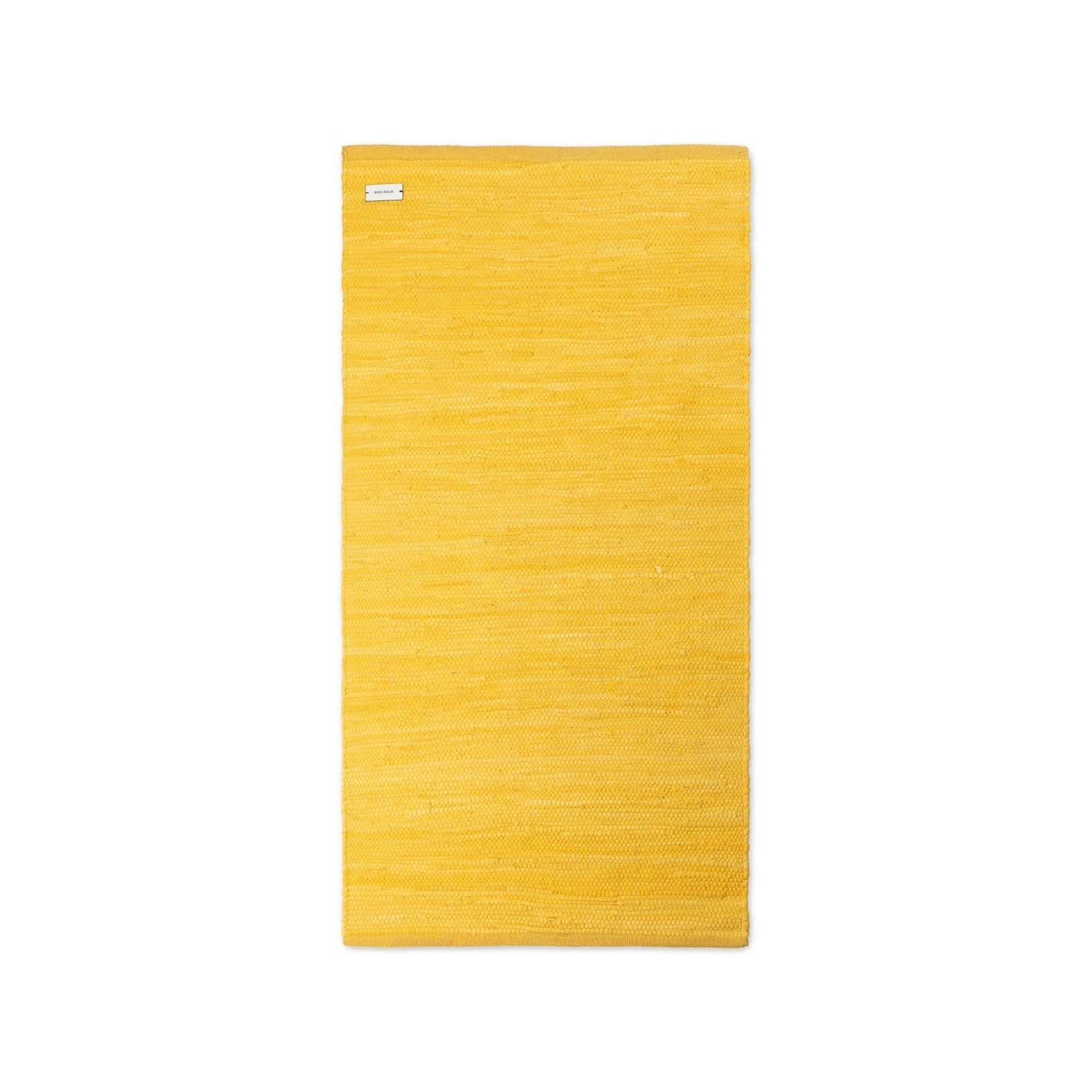 Rug Solid Katoenen tapijt regenjas geel, 60 x 90 cm