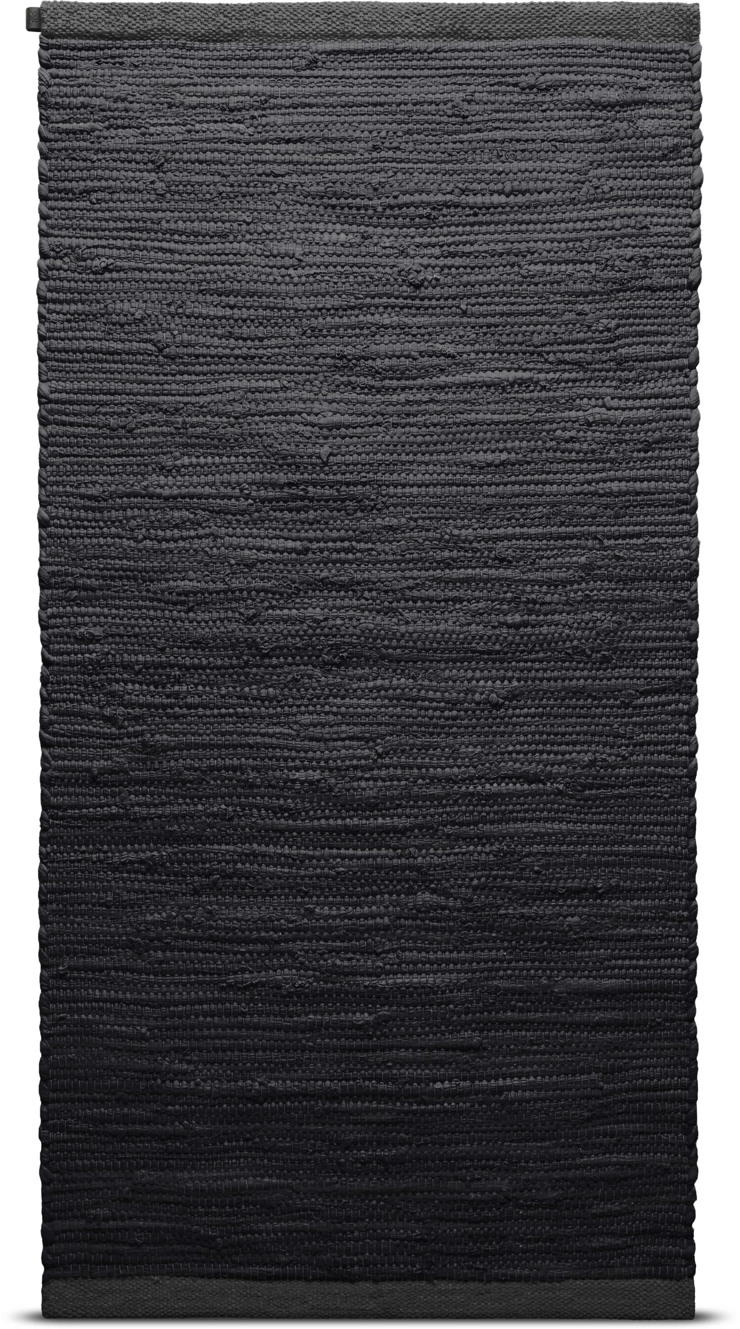 Rug Solid Cotton Rug 65 X 135 Cm, Charcoal