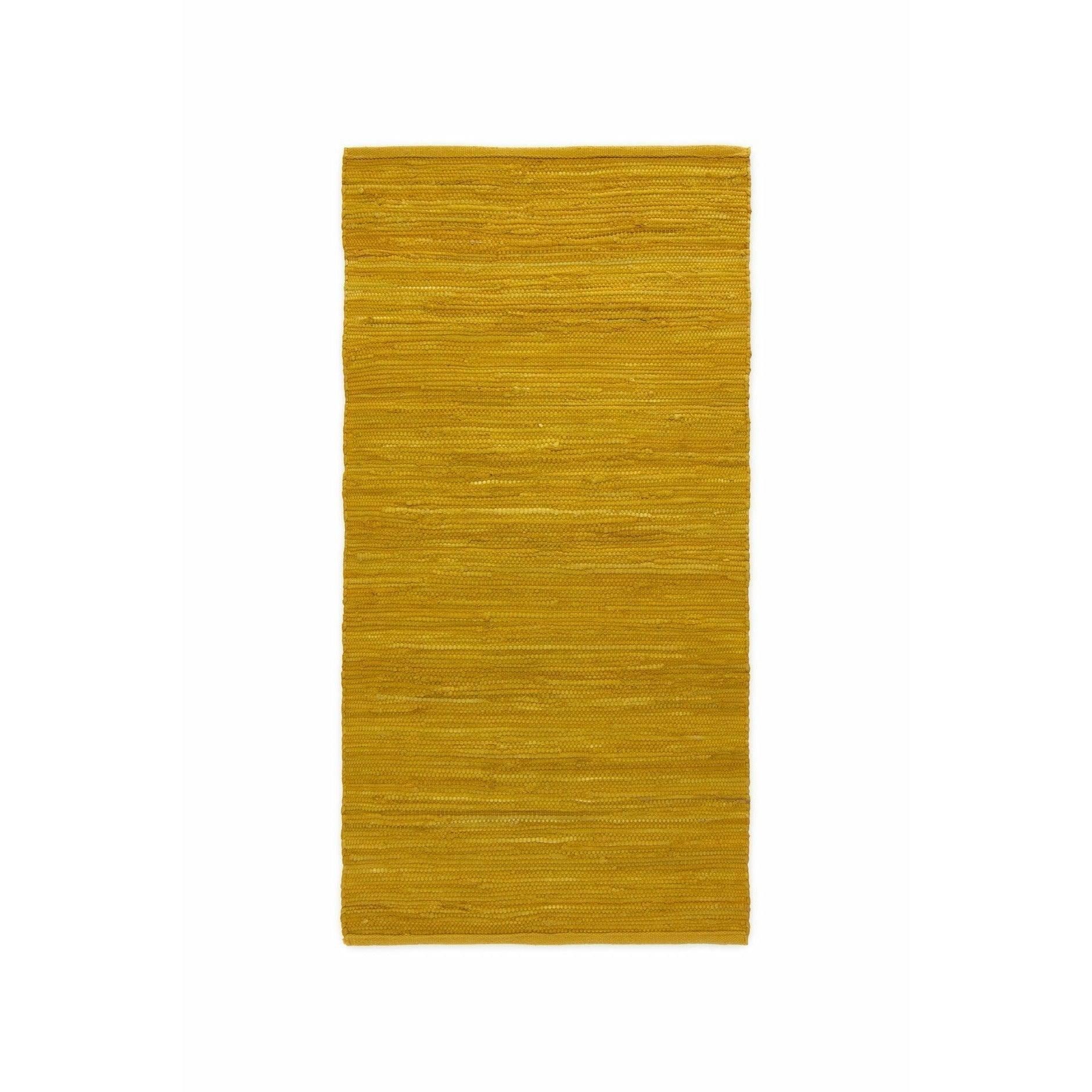 Rug Solid Puuvillamato kiillotettu keltainen, 60 x 90 cm