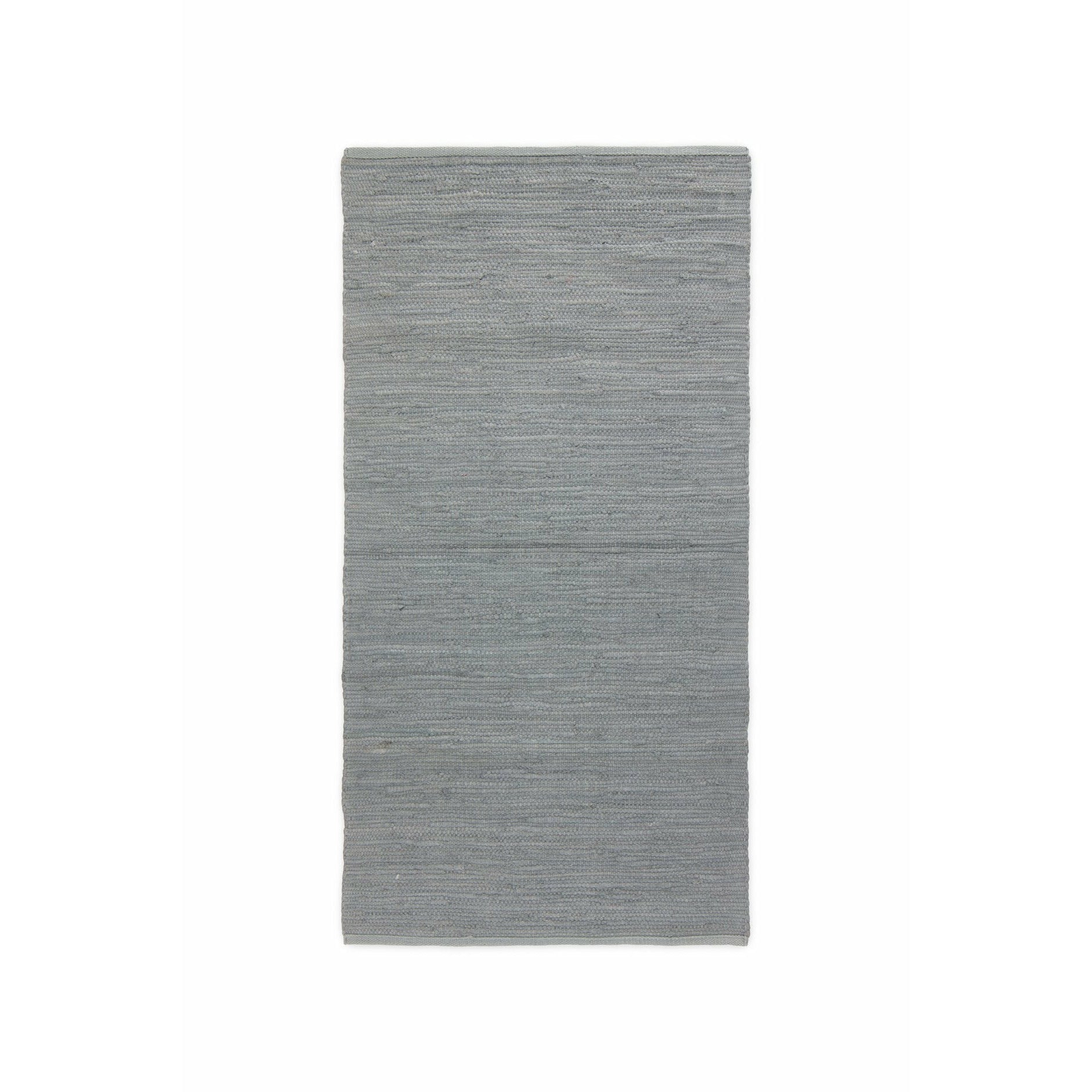 Rug Solid Bomullsmatta ljusgrå, 75 x 300 cm
