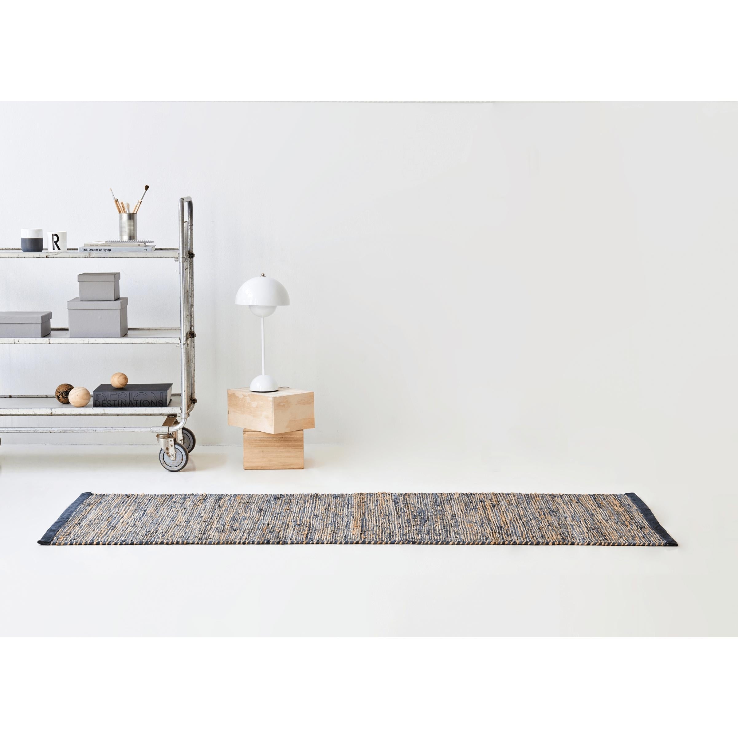 Tappeto solido a tappeto in juta, 75 x 200 cm