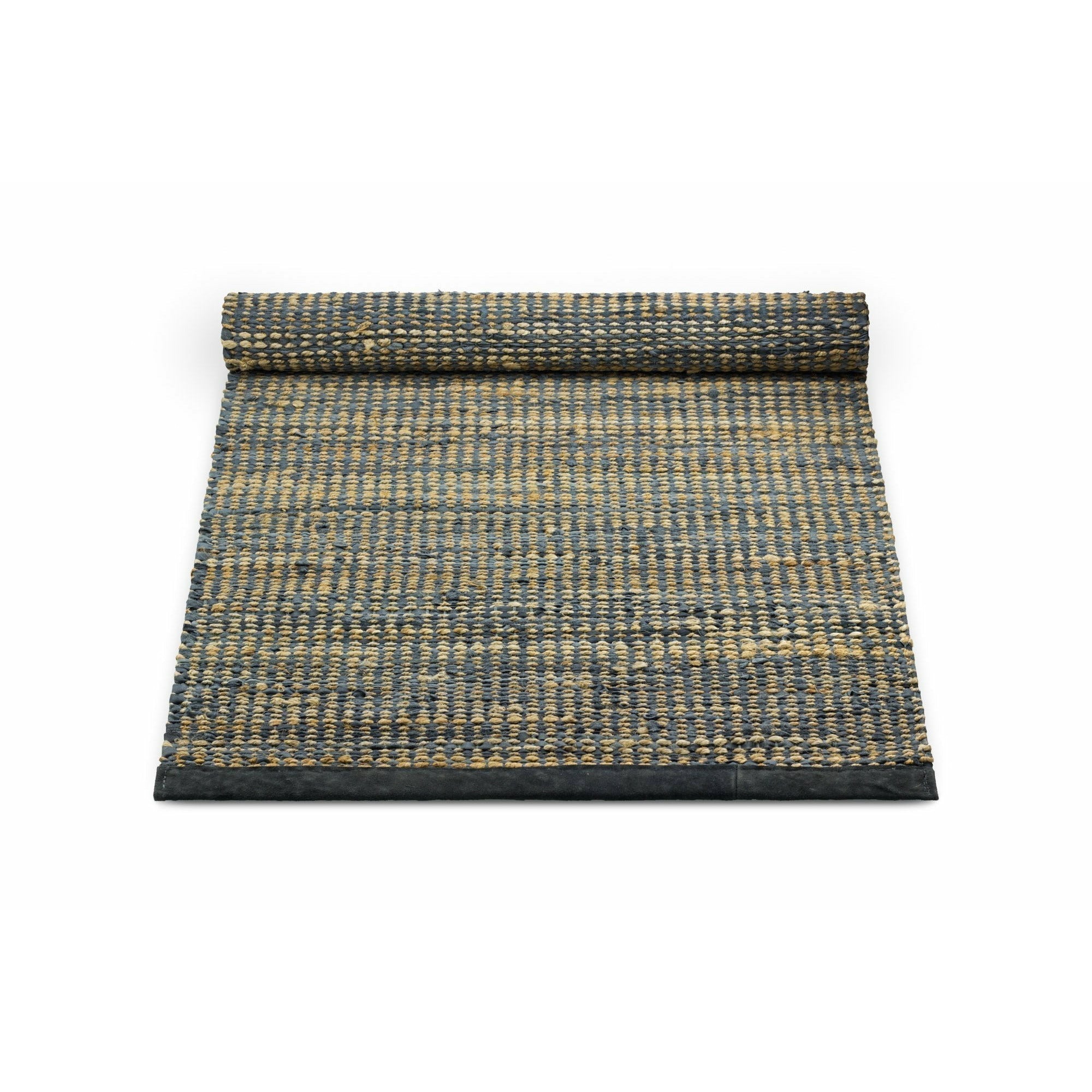 Alfombra de grafito de alfombra de yute sólido, 75 x 200 cm