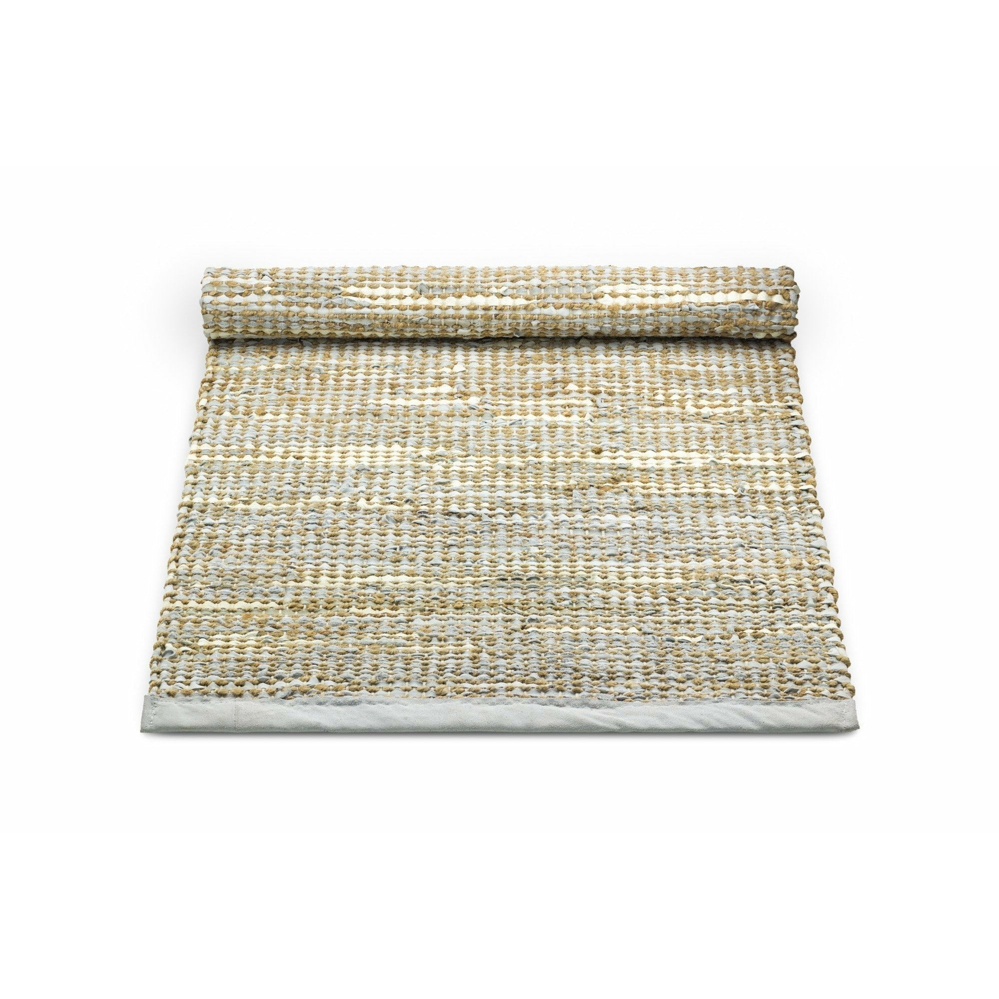 地毯固体黄麻地毯光滑灰色，75 x 200厘米