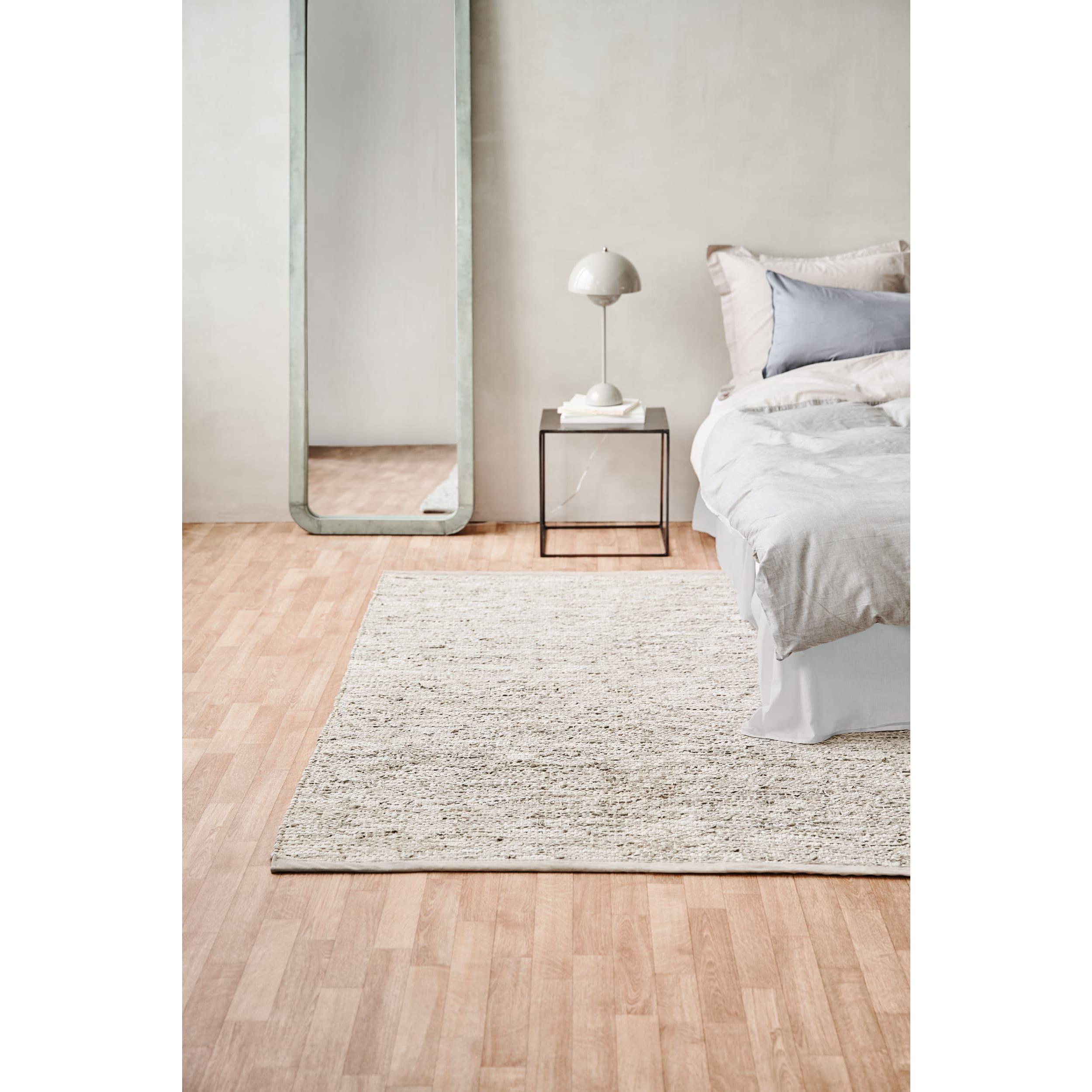 Rug Solid Lederen tapijt beige, 75 x 200 cm