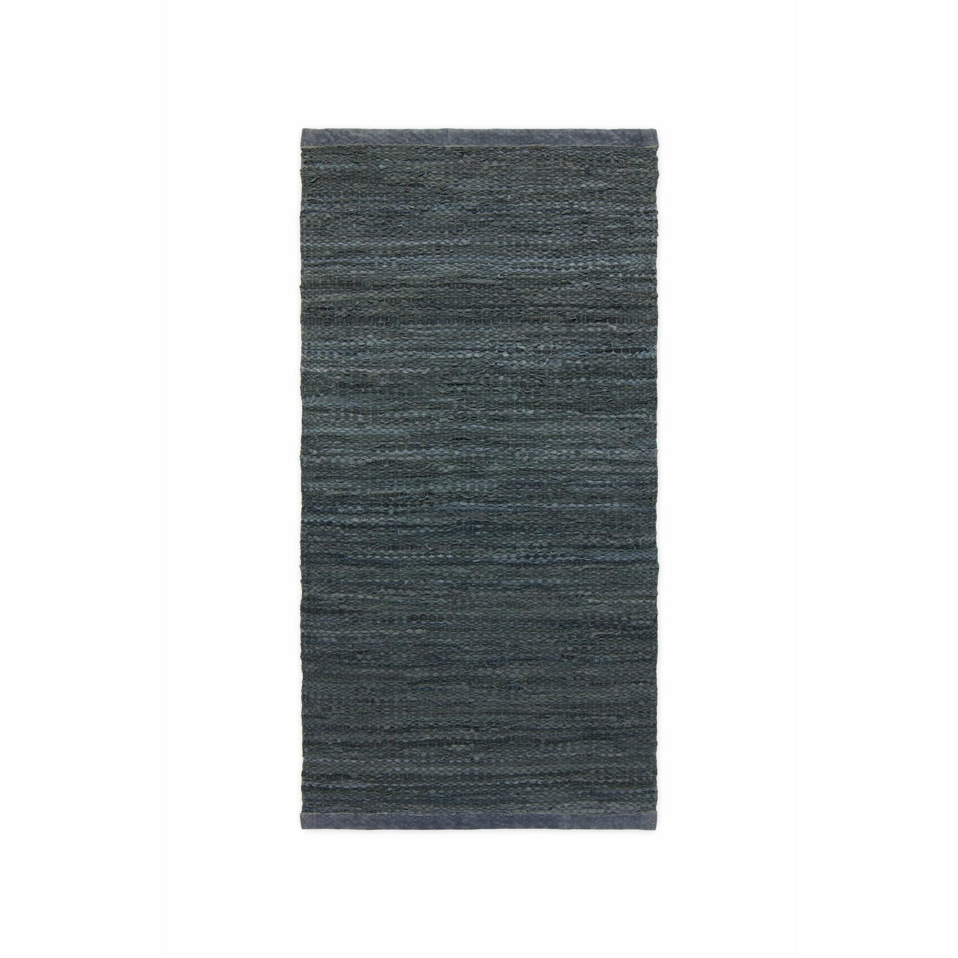 地毯固体皮革地毯深灰色，65 x 135厘米