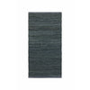 Rug Solid Tapis en cuir gris foncé, 75 x 400 cm
