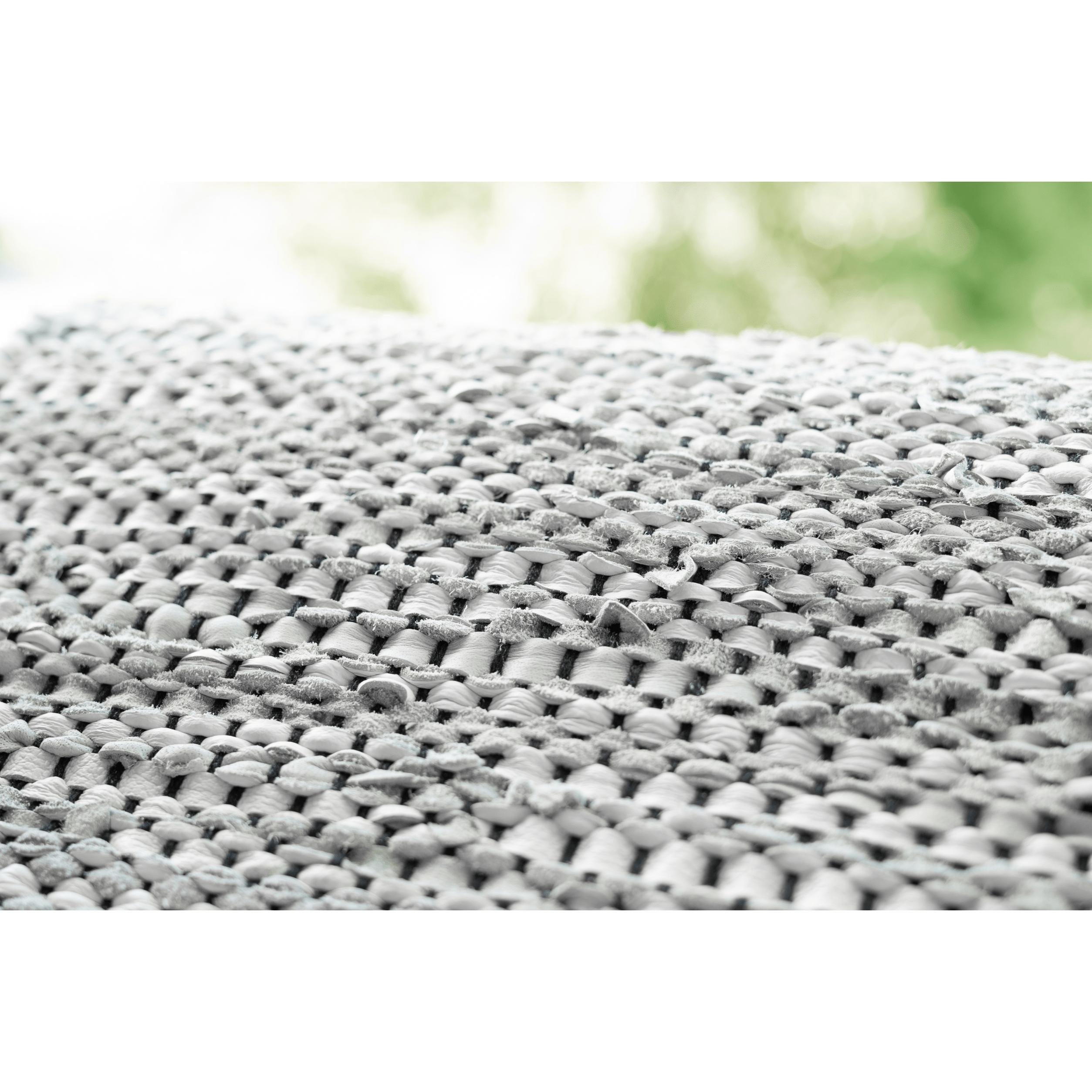 Rug Solid Tapis en cuir gris clair, 250 x 350 cm