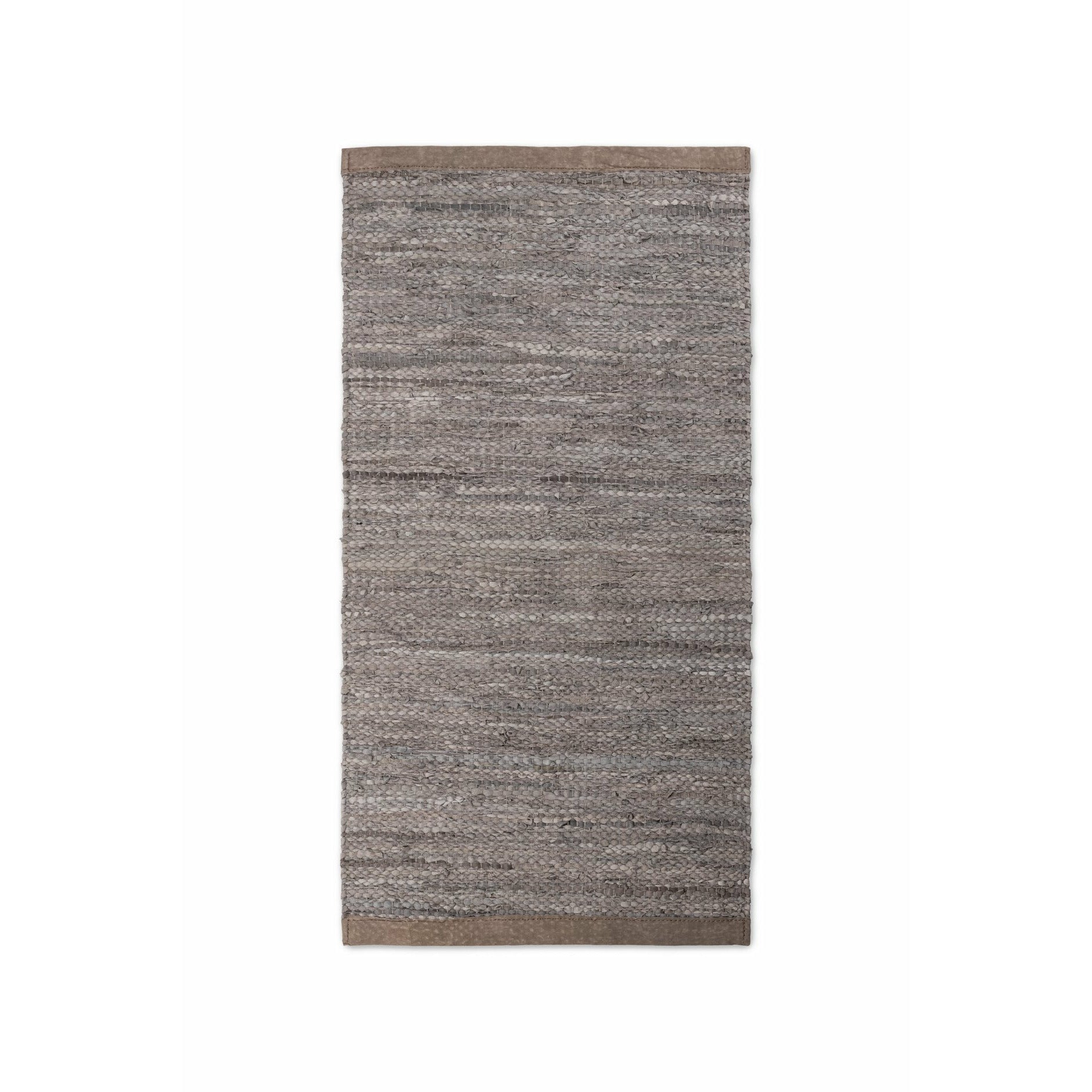 Rug Solid Bois de tapis en cuir, 75 x 300 cm