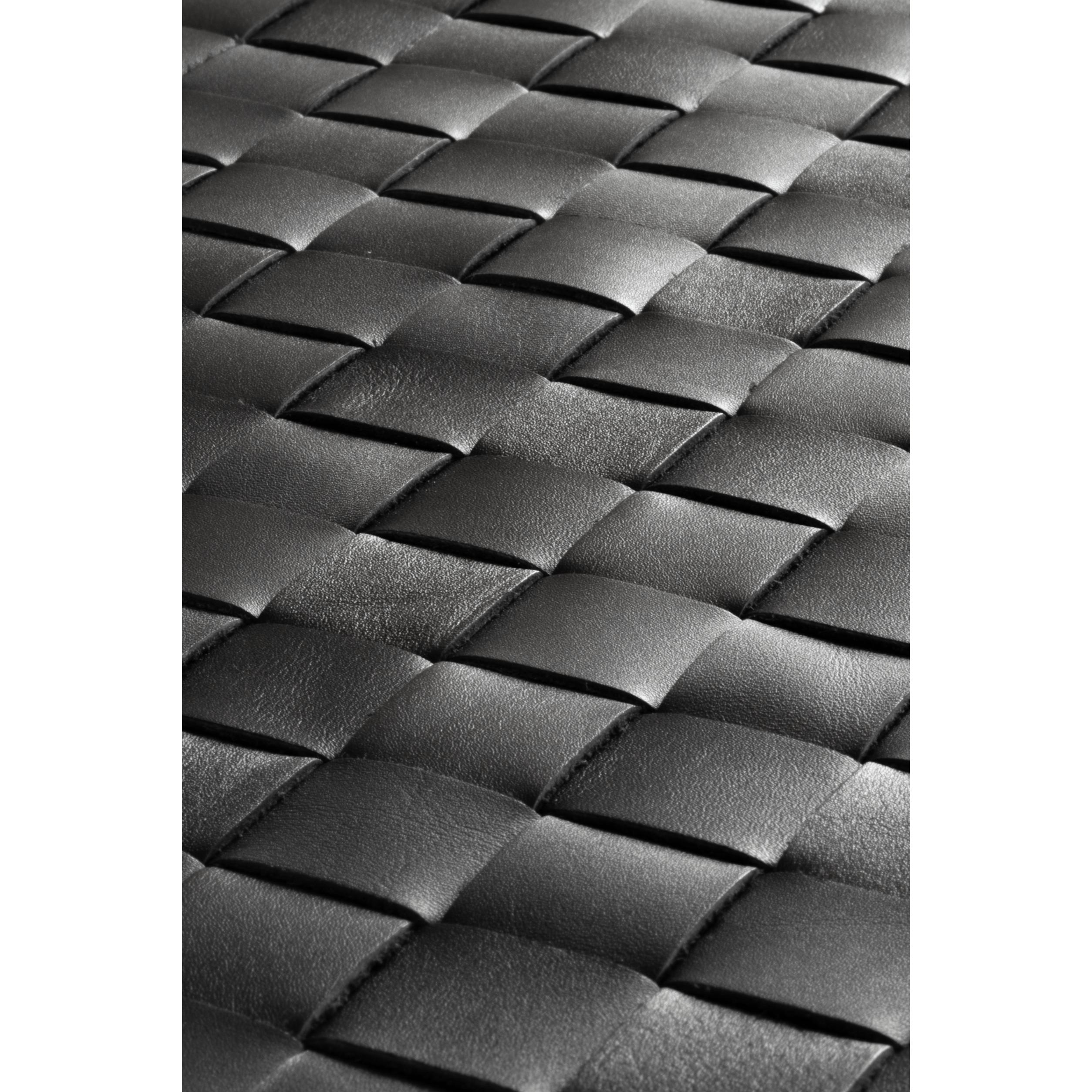 Tappeto toscano solido nero, 65 x 135 cm