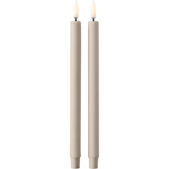 Stoff Nagel Led Candles da Uyuni Lighting Set di 2, sabbia