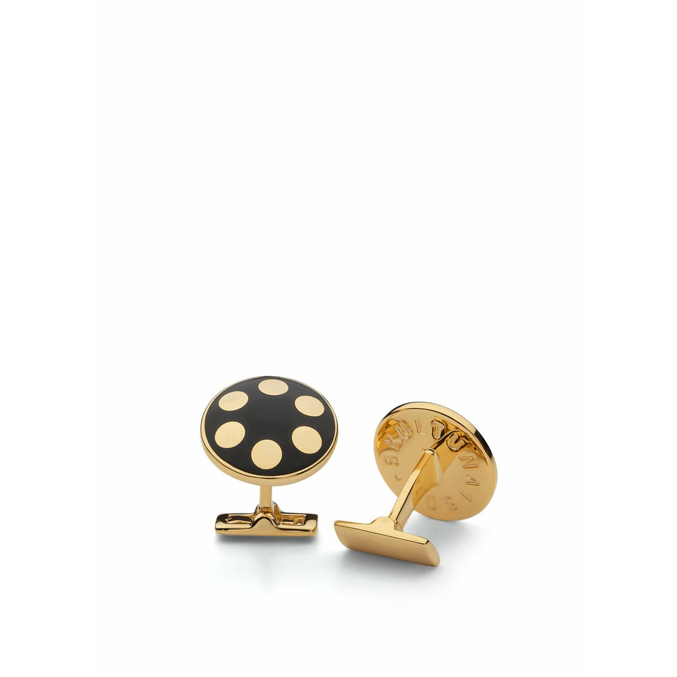 Skultuna Ballen manchetjes goud vergulden, Ø1,9 cm