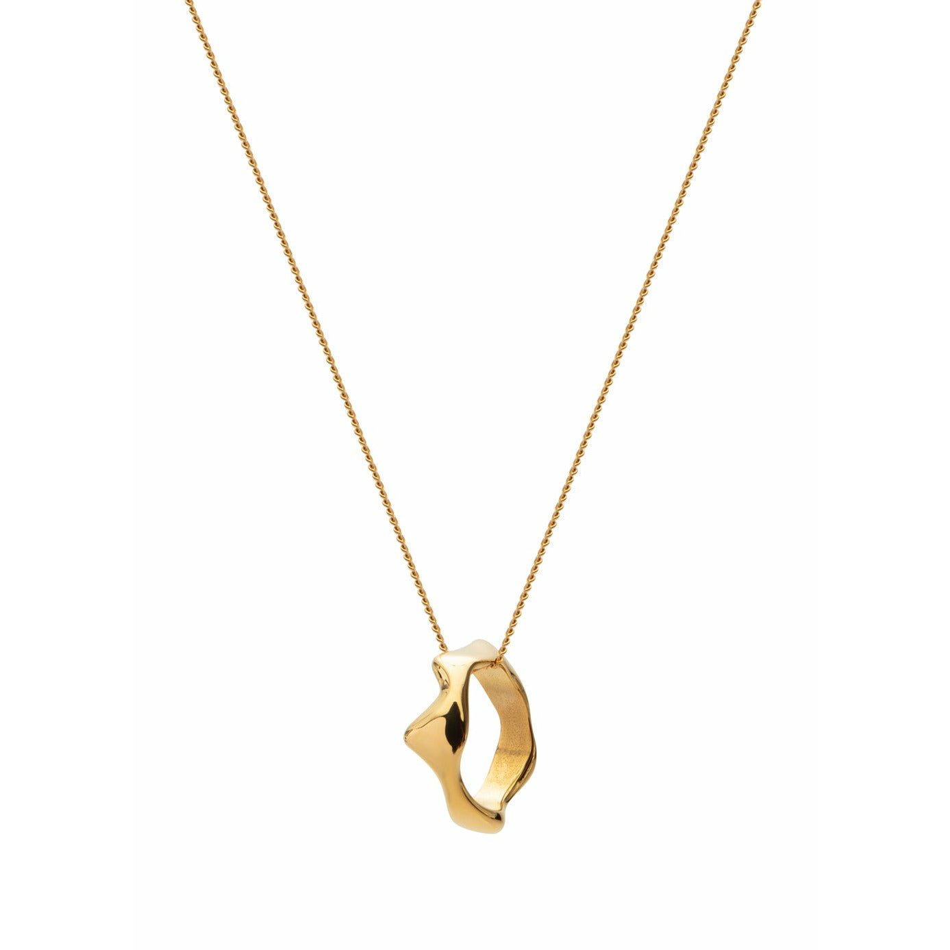 Skultuna Chunky halskæde guldbelagt, Ø60 cm