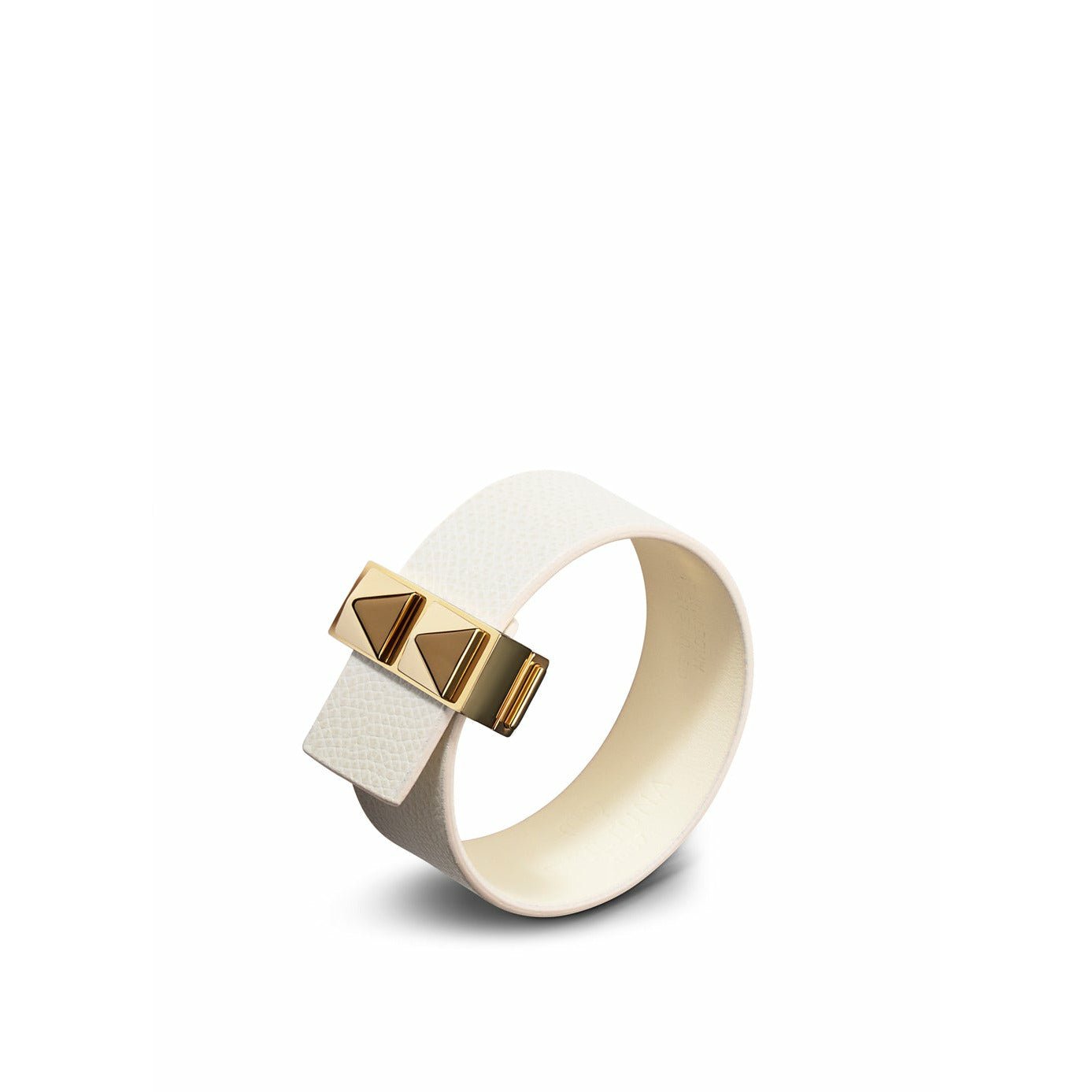 Skultuna Clasp Rivets Thin Bracelet Gold Plated 23 Mm L 17 & 18 Cm, White