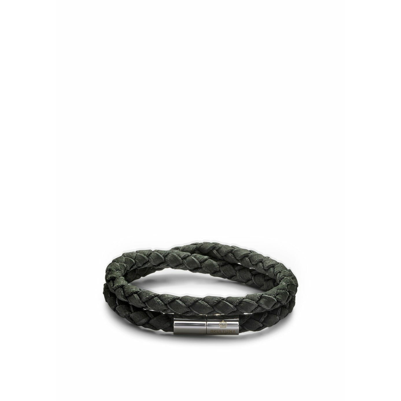 Skultuna Le bracelet en daim grand Ø18,5 cm, vert foncé