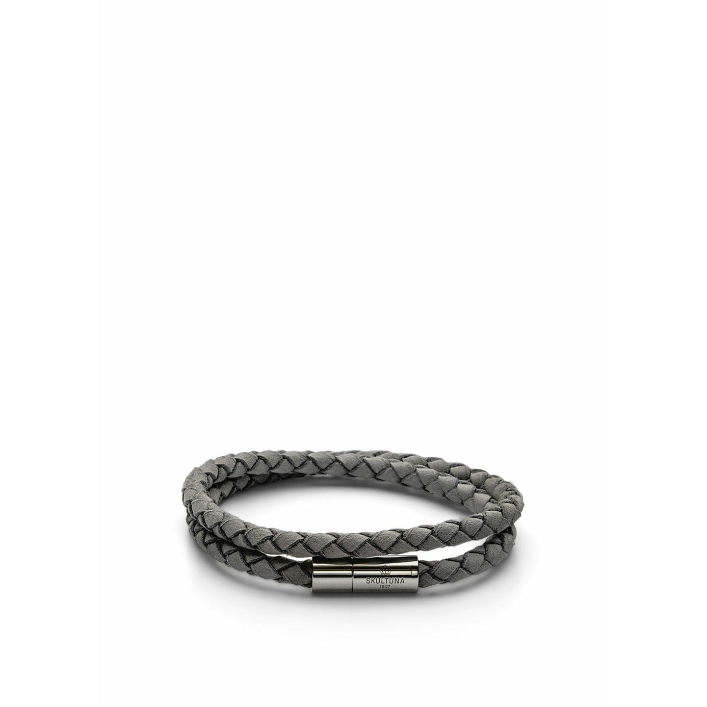 Skultuna Suede armbandið stórt Ø18,5 cm, grátt