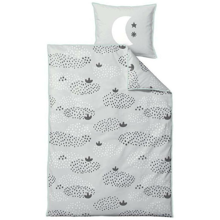 Södahl Regndroppar sängkläder 140x100 cm, svart