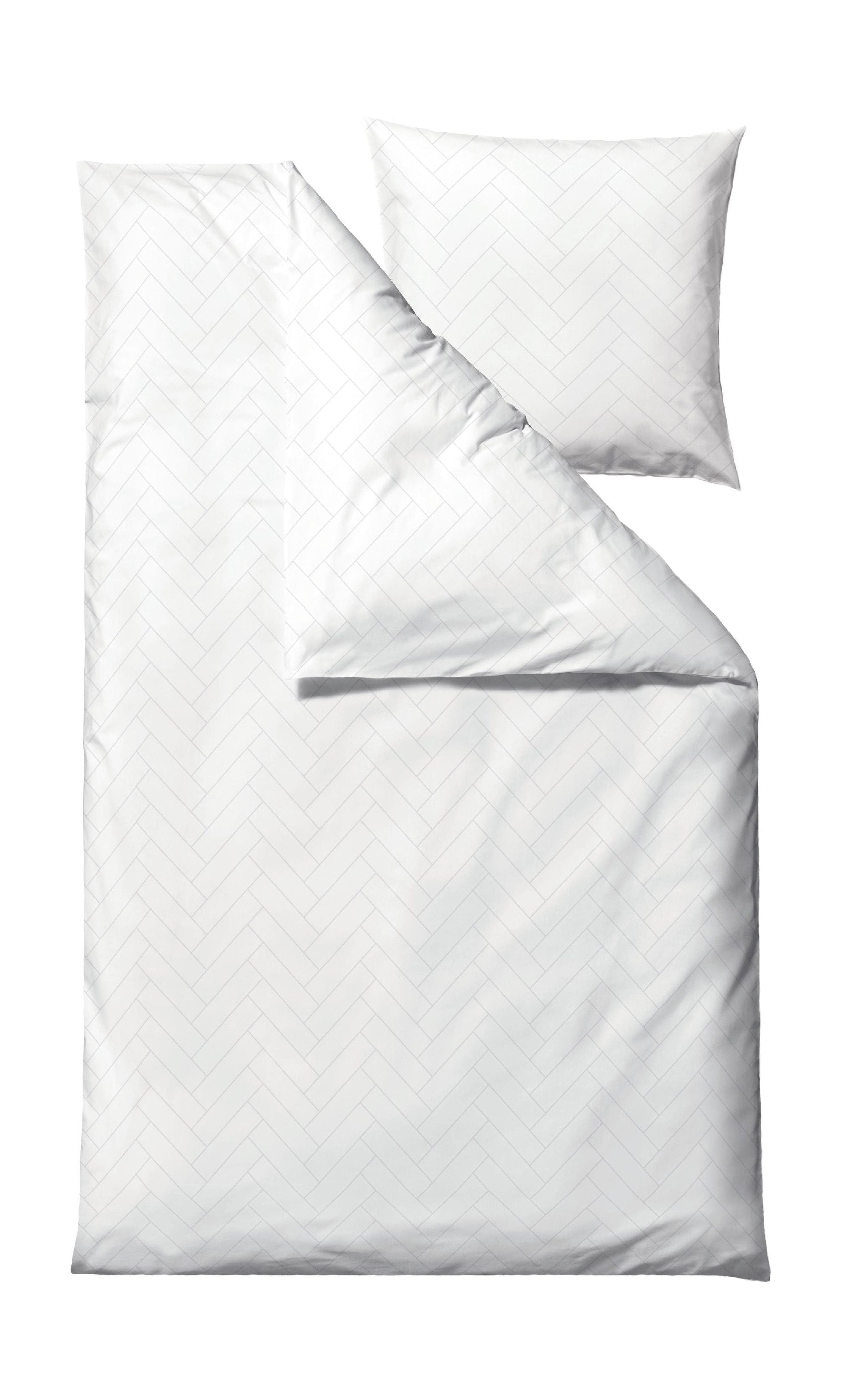 Södahl Plattor sängkläder 140x200 cm, vit