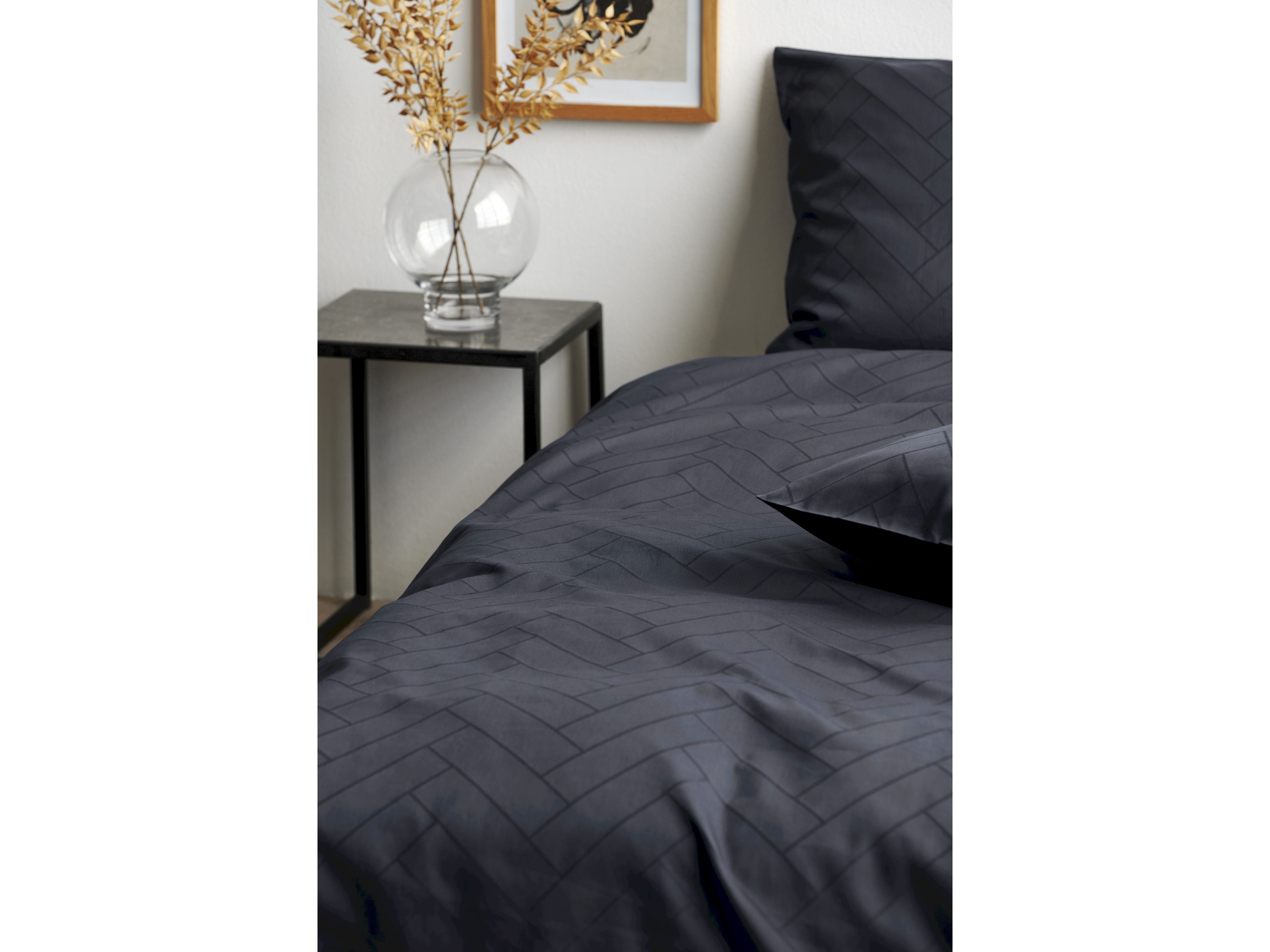 Södahl fliser seng lin 140x220 cm, blekk blå