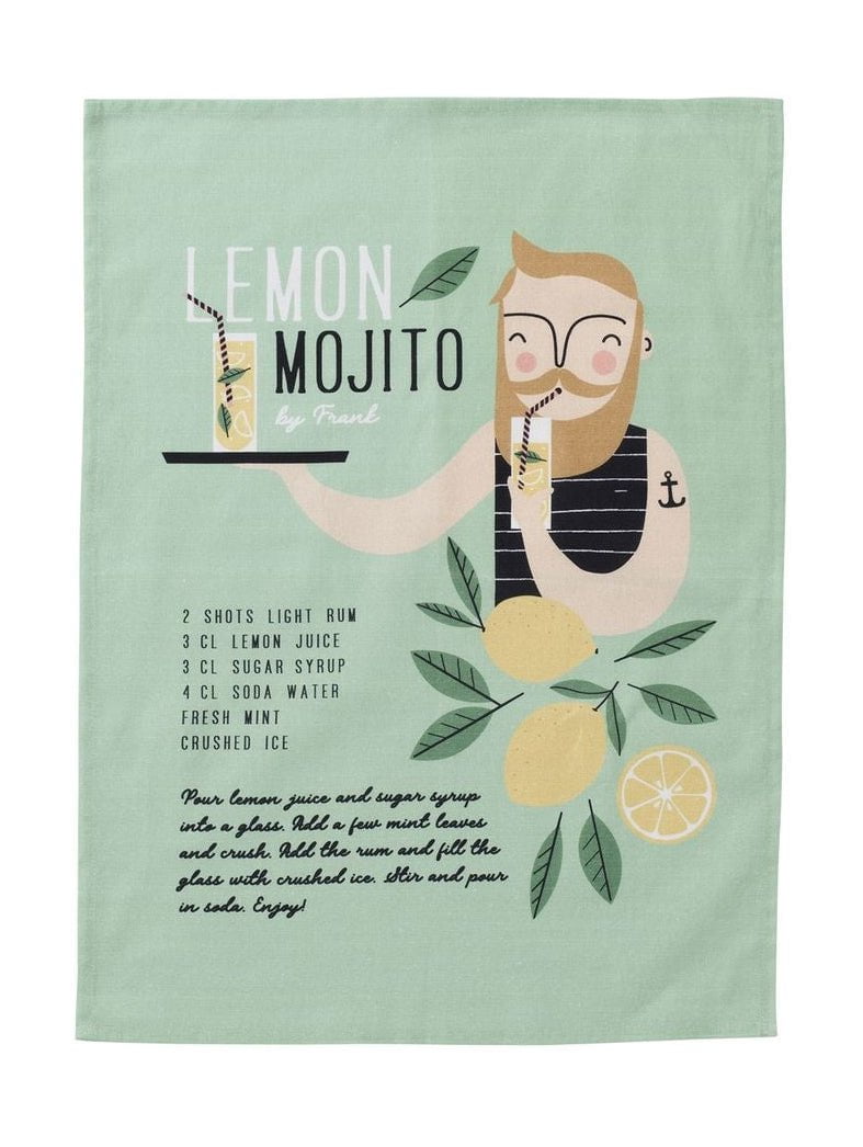 Serviette à thé Spira Kompis Frank Lemon Mojito, 47x65 cm