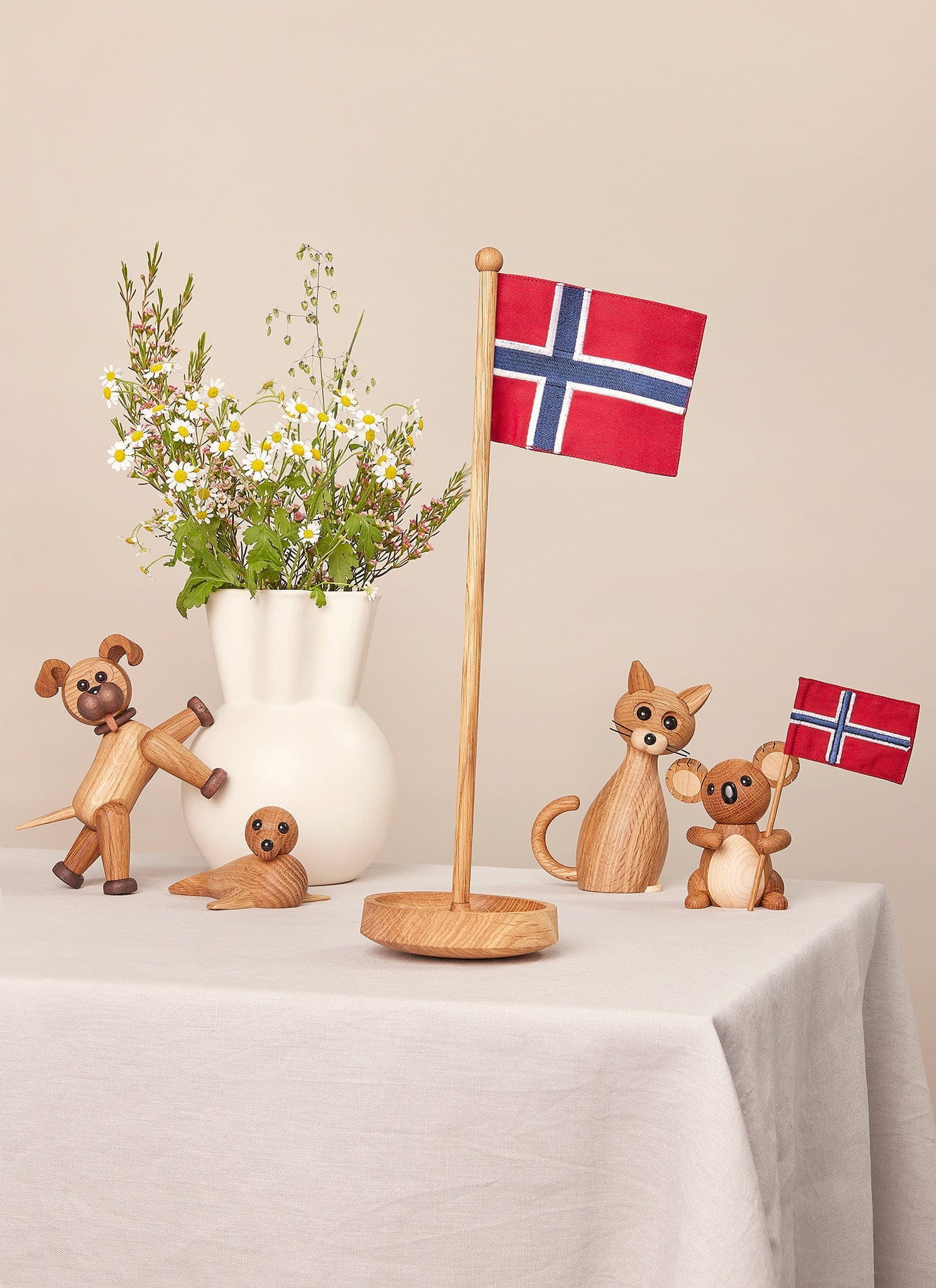 Bandera de mesa de primavera de Copenhague, bandera noruega