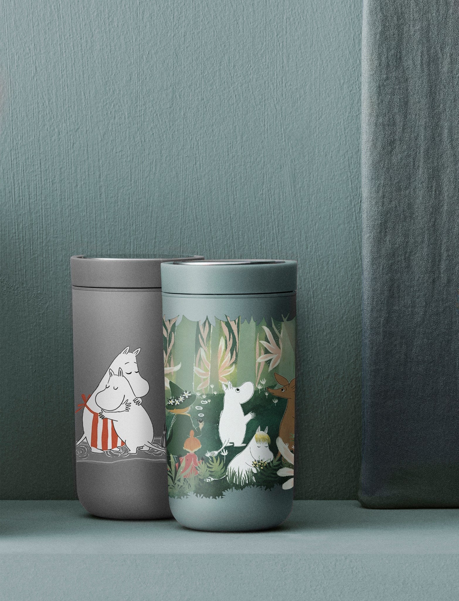 Stelton Pour aller cliquer sur Thermo Mug 0,2 L, Moomin Soft Dusty Green