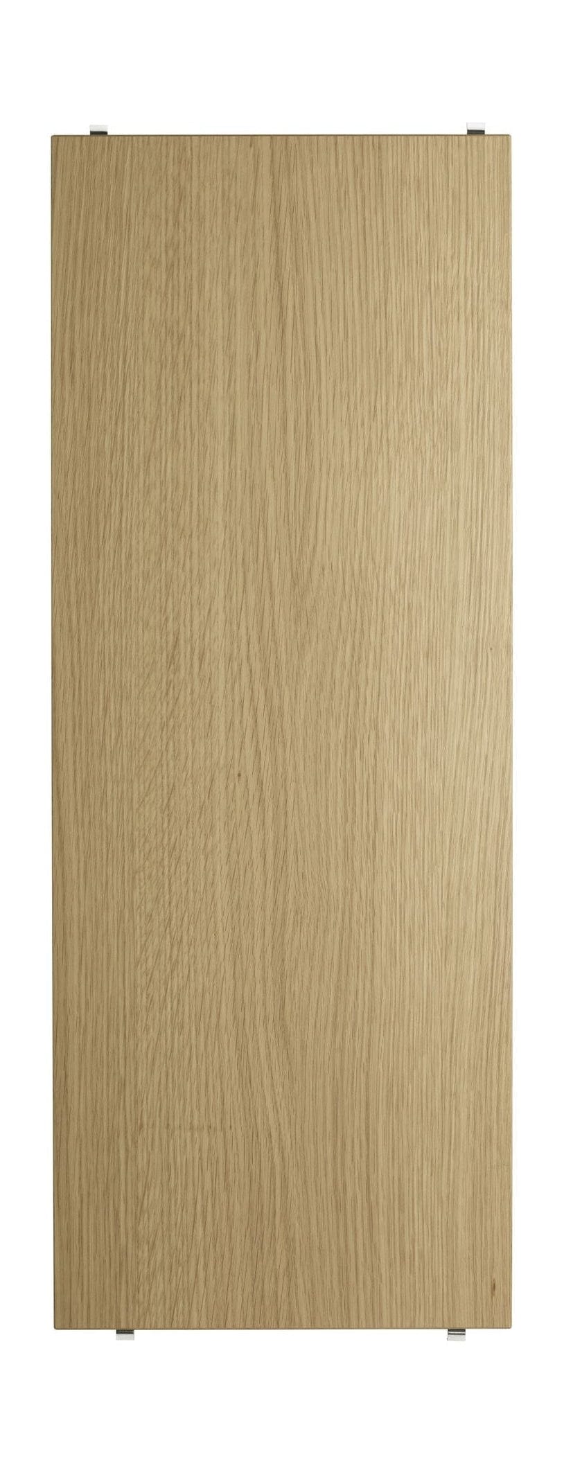 String Furniture Jousijärjestelmän hylly, joka on valmistettu Wood Oak 30x78 cm, sarja 3