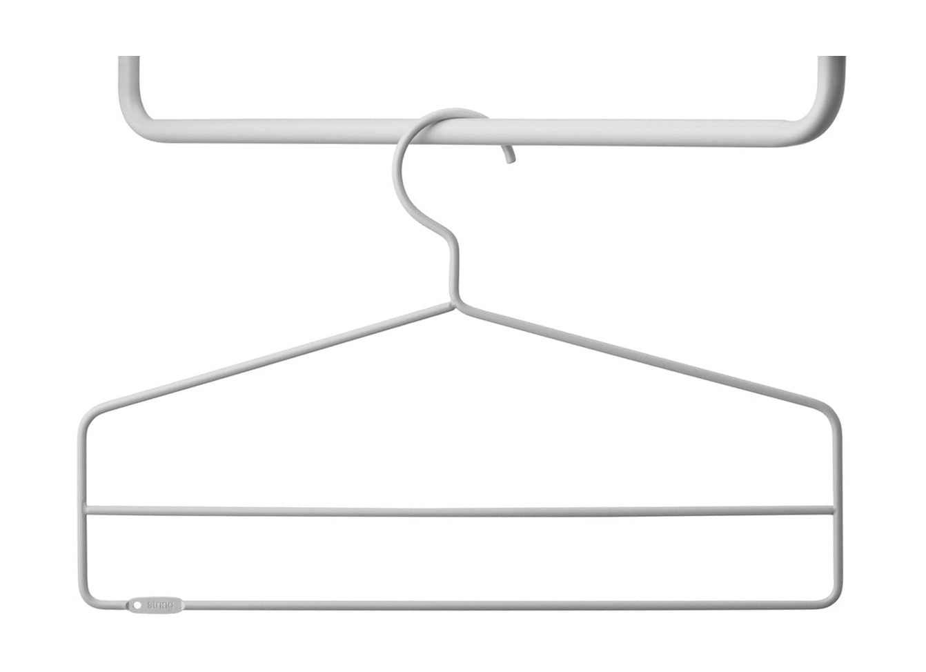 String Furniture String System Kleiderhaken Grau, 4 2er-Sets