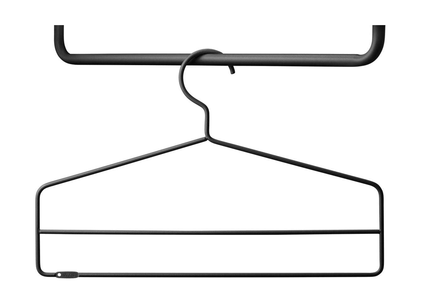 String Furniture String System Coat Hook Black, set van 4 2