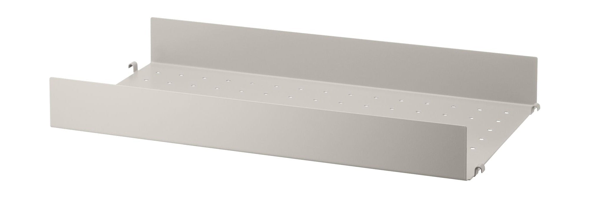String Furniture String System Metal Plank met hoge rand 30x58 cm, beige